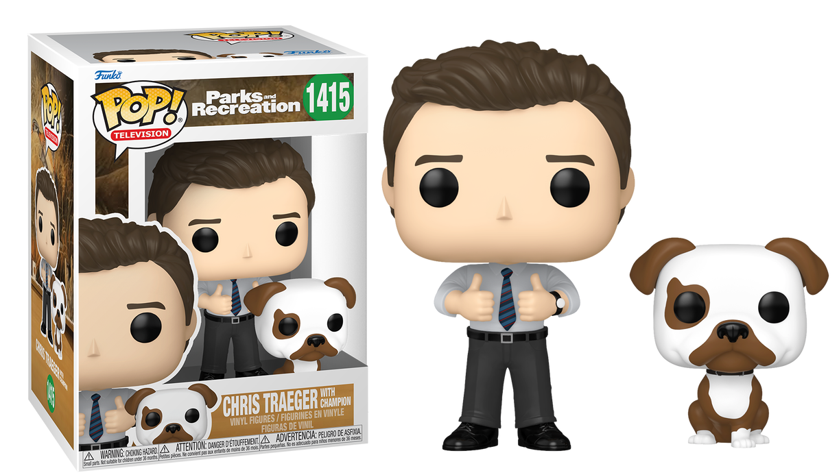 Por Encargo - Chris Traeger with Champion #1415 - Parks and Recreation Funko Pop!