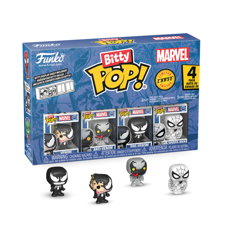 Bitty Pop Marvel (Venom, Anti-Venom, She-Venom, Spider-Man) - Marvel Bitty Pop!
