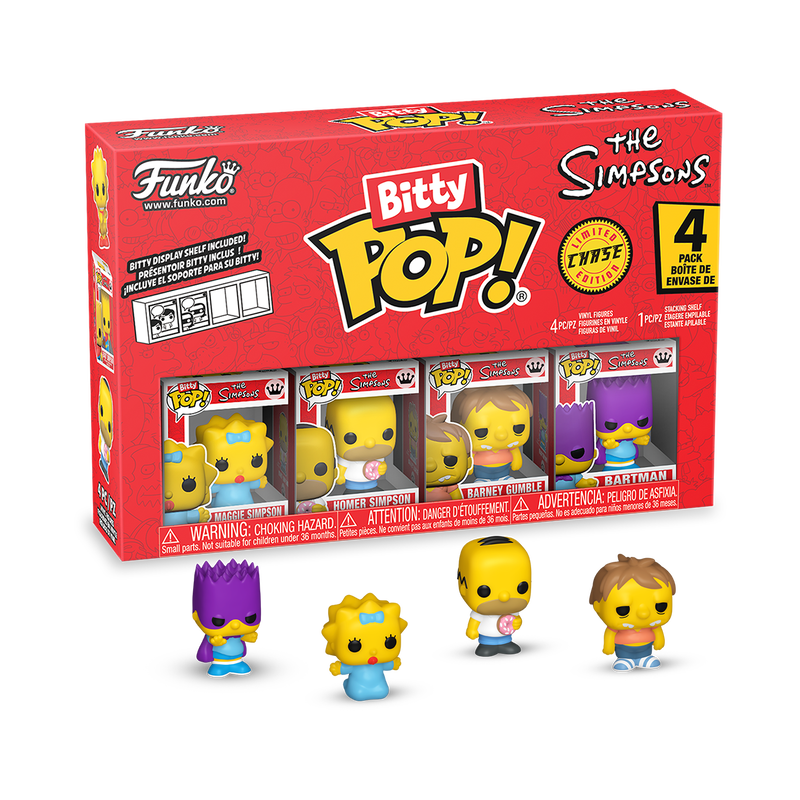 Por Encargo - Bitty Pop The Simpsons (Maggie Simpson, Homer Simpson, Barney Gumble, Chase) - The Simpsons Bitty Pop!