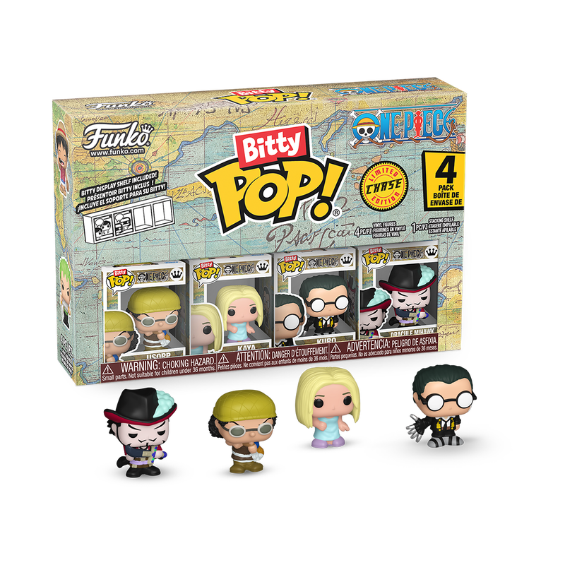 Por Encargo - Bitty Pop (Usopp, Kaya, Kuro + Chase) - One Piece Bitty Pop!