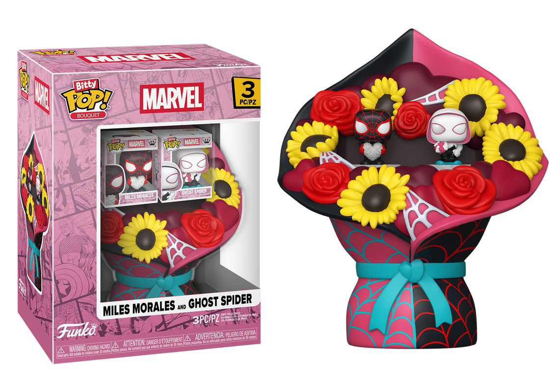 Preventa Bouquet Miles Morales & Ghost Spider #3PC - Marvel Bitty Pop!