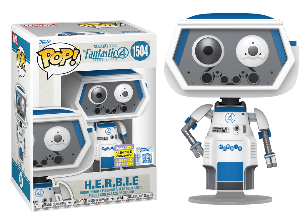 Preventa Rápida H.E.R.B.I.E SDCC 2025 #1504 - Marvel's The Fantastic Four First Steps Funko Pop!
