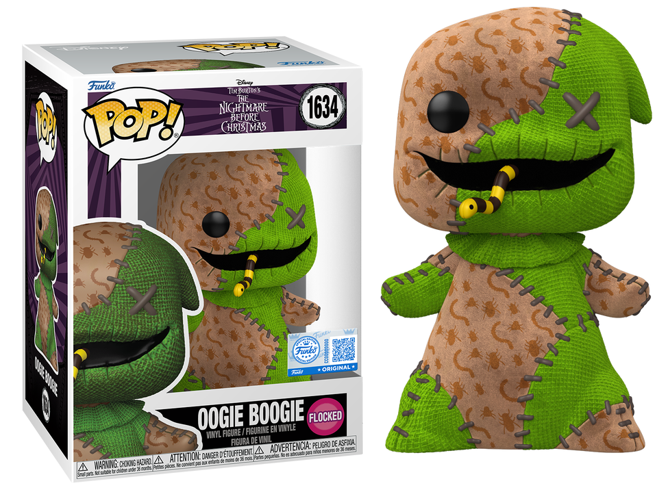 Preventa Rápida Oogie Boogie Flocked #1634 - Disney's Nightmare Before Christmas Funko Pop!