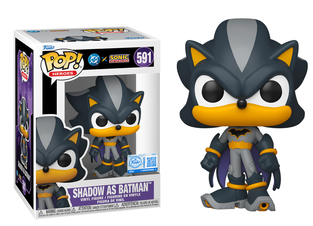 Preventa Shadow as Batman #591 - Sonic The Hedgehog X DC Universe Funko Pop!