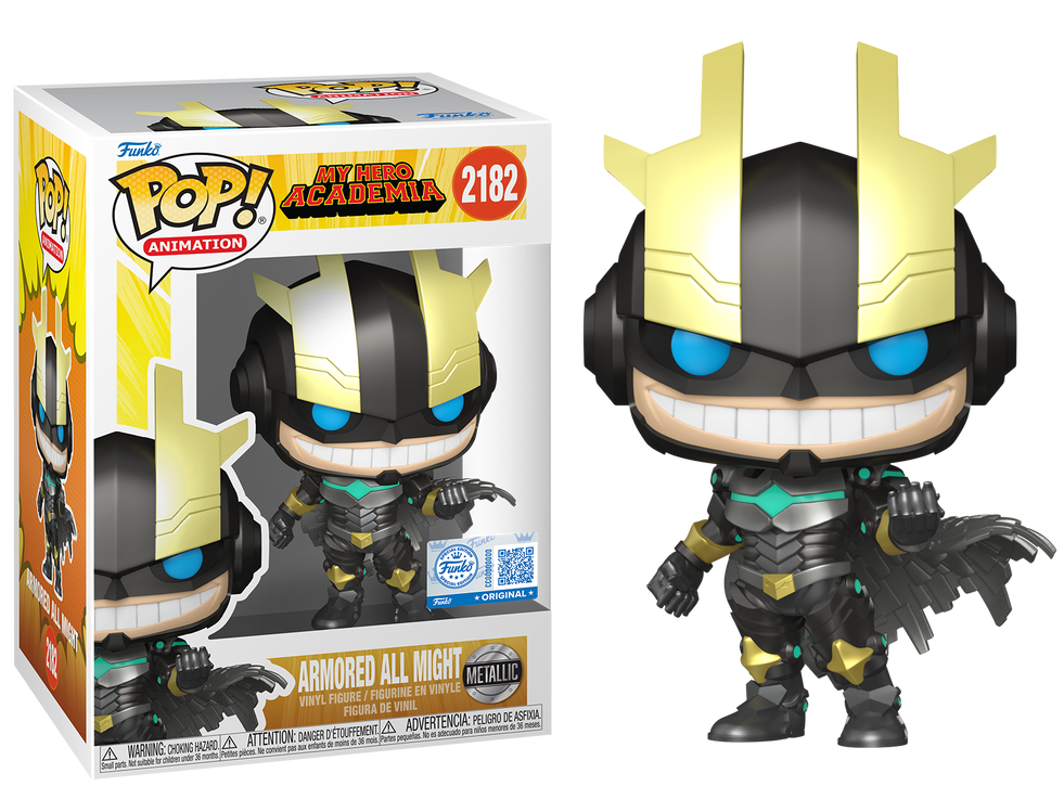 Preventa Rápida Armored All Might Metallic #2182 - My Hero Academia Funko Pop!