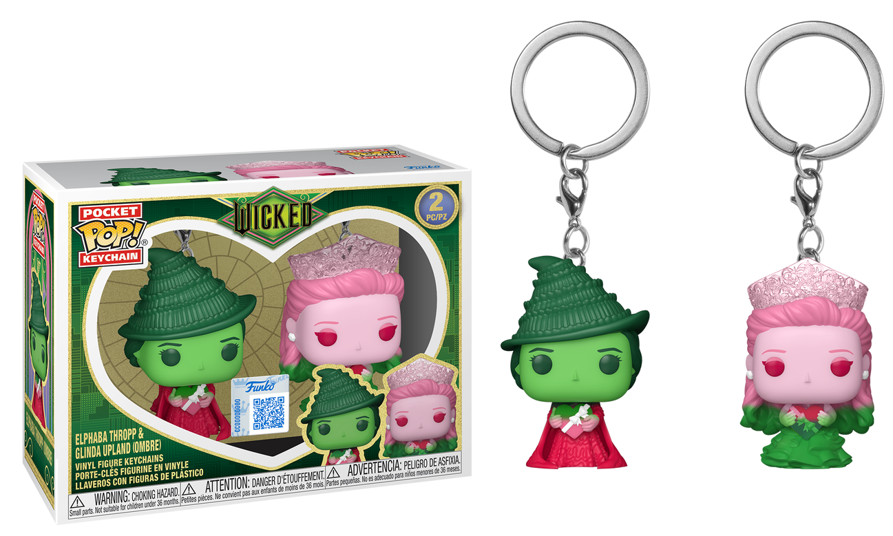 Keychain Elphaba & Gilnda #2Pack - Llavero Wicked Funko Pop!
