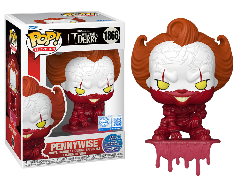 Blood Pennywise Shelf Sitter #1866 - IT Welcome To Derry Funko Pop!