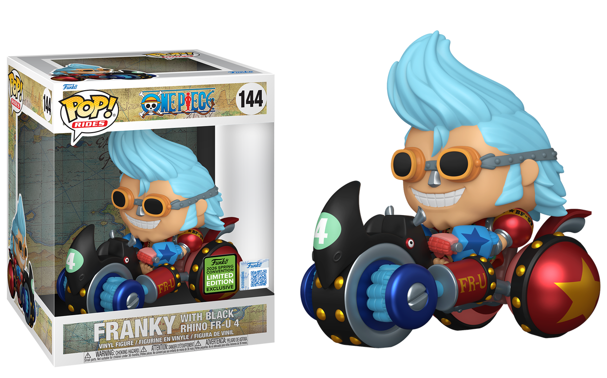 Preventa Franky with Black Rhino FR-U-4 2026 Spring Convention #144 - One Piece Funko Pop!