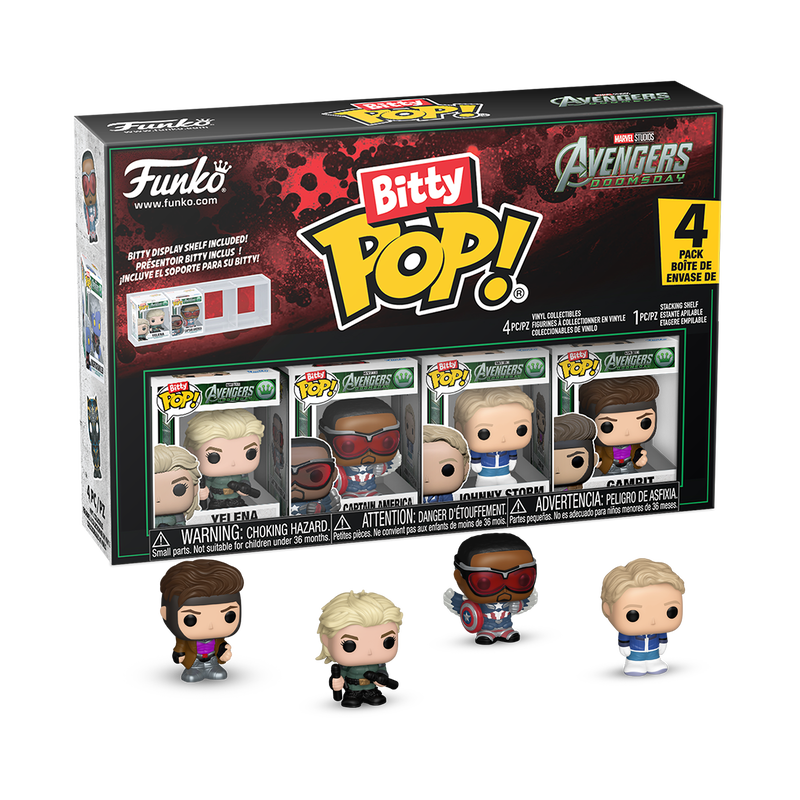 Preventa Bitty Pop Yelena, Captain America, Johnny Storm & Gambit - Marvel's Avengers Doomsday Bitty Pop!