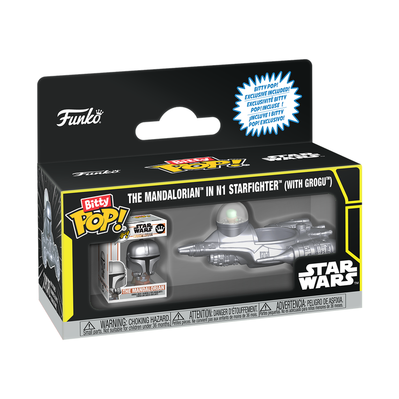 Preventa Bitty Pop The Mandalorian In N1 Starfighter (with Grogu) - Star Wars Bitty Pop!