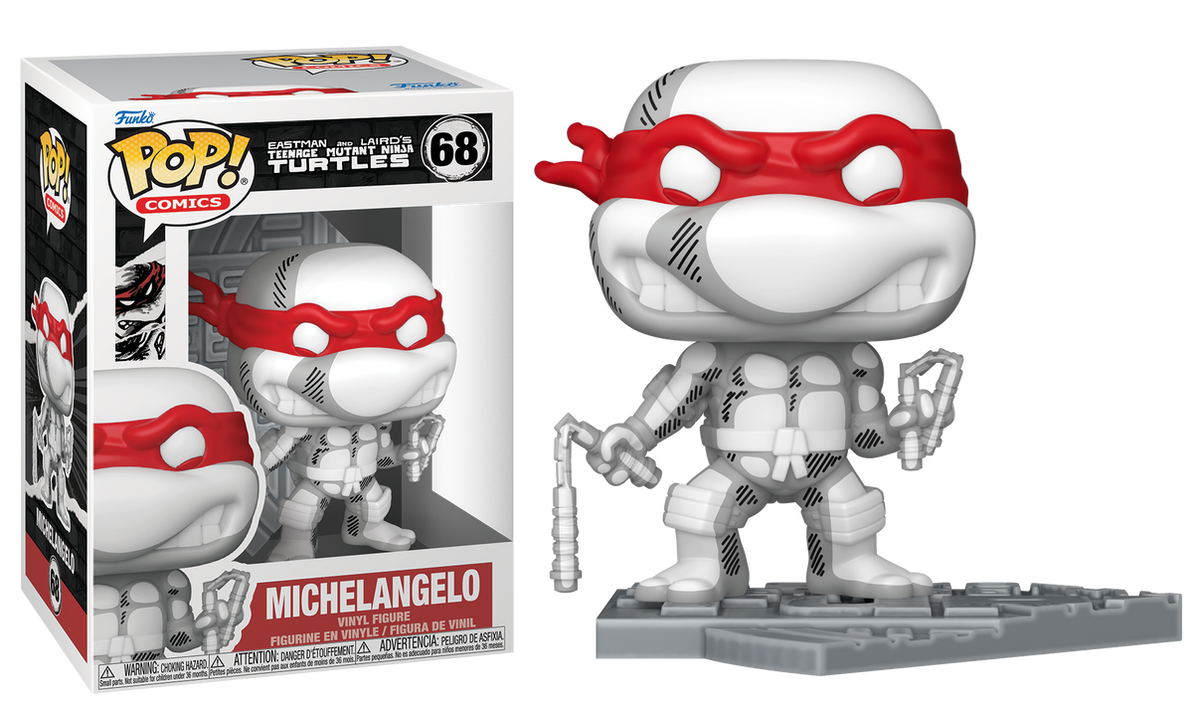 Preventa Michelangelo Black and White #68 - TMNT (Teenage Mutant Ninja Turtles) Funko Pop!