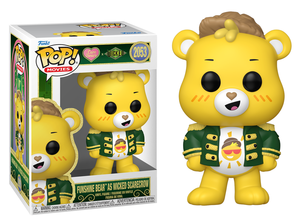 Preventa Funshine Bear as Wicked Scarecrow #2053 - Care Bears X Wicked Funko Pop!