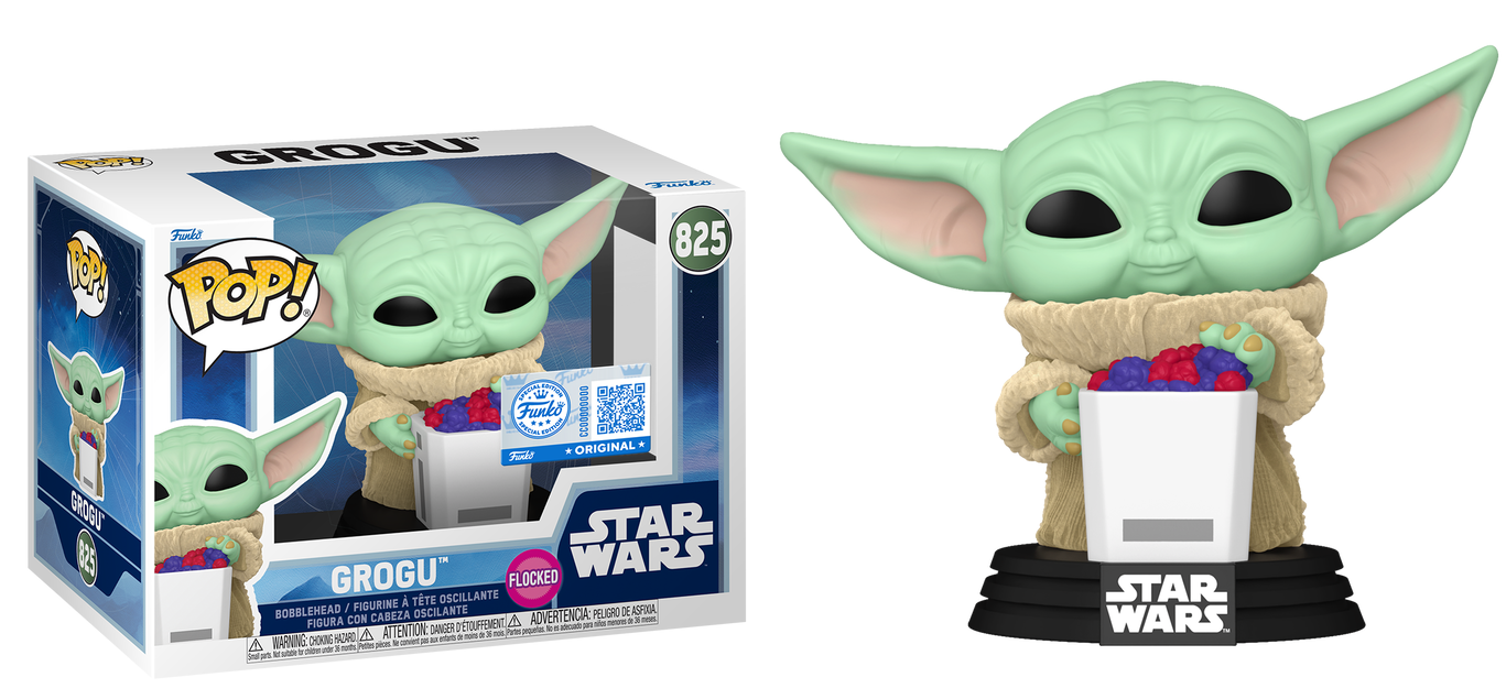 Preventa Rápida Grogu Flocked #825 - Star Wars The Mandalorian Funko Pop!