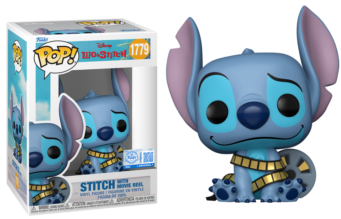 Preventa Rápida Stitch with Movie Reel Exclusive #1779 - Disney's Lilo & Stitch Funko Pop!