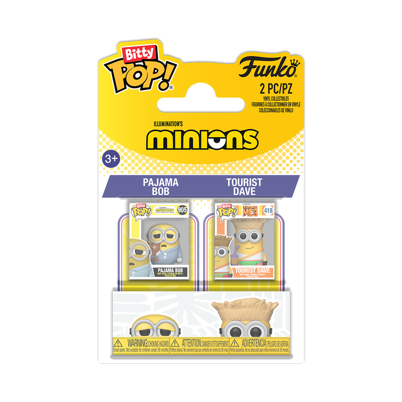 Bitty Pop Pajama Bob & Touritst Dave #2Pack - Minions Bitty Pop!