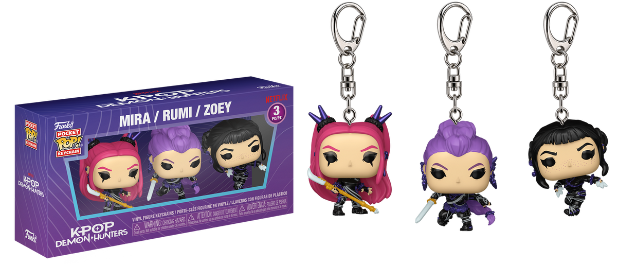 Preventa Llavero Mira / Rumi / Zoey - K-Pop Demon Hunters Keychain Funko Pop!