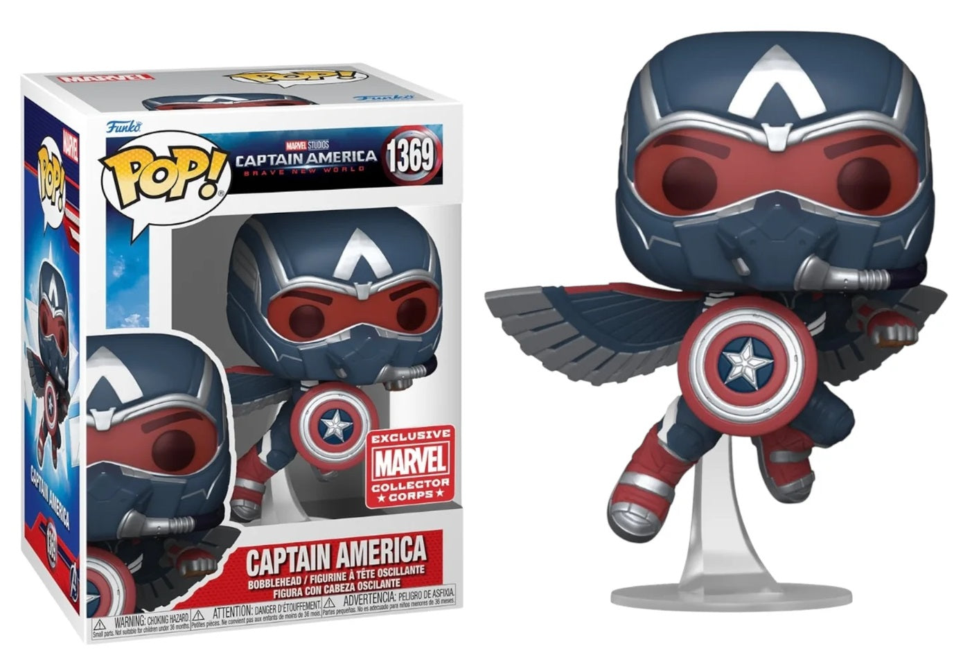 Captain America Marvel Collector Corps #1369 - Marvel's Captain America Brave New World Funko Pop!
