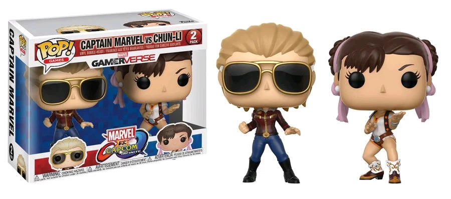 Captain Marvel VS Chun Li #2Pack - Marvel VS Capcom Infinite Funko Pop!