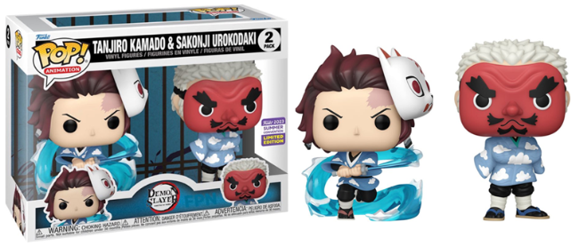 Tanjiro vs Sakonji Urokodaki #2Pack – Demon Slayer Funko Pop!