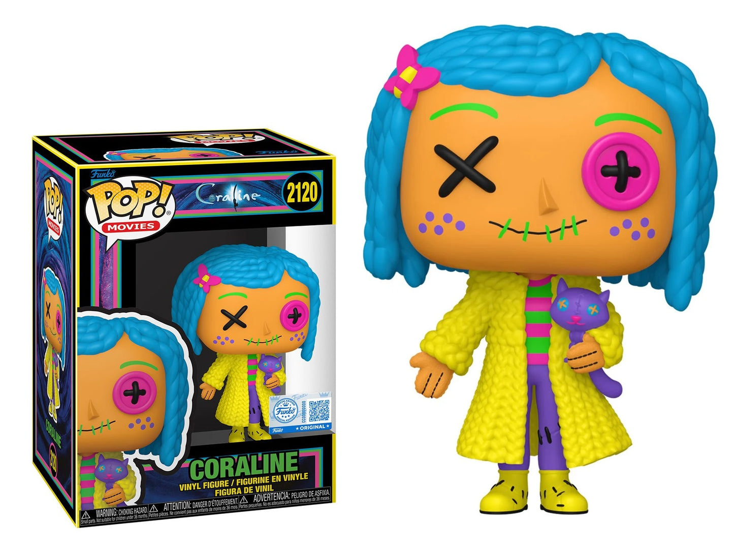 Preventa Coraline Blacklight Exclusive #2120 - Coraline Funko Pop!