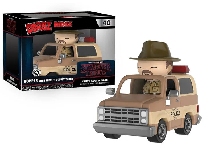 Hopper with Sheriff Deputy Truck #40 - Stranger Things Dorbz Ridez Funko Pop!