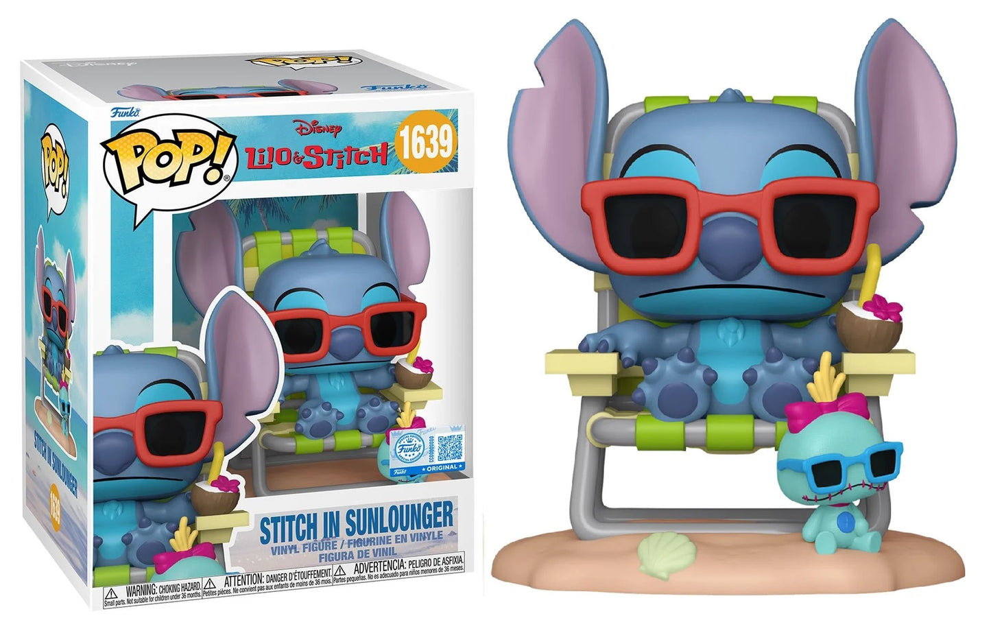 Preventa Rápida Stitch In Sunlounger #1639 - Disney's Lilo & Stitch Funko Pop!