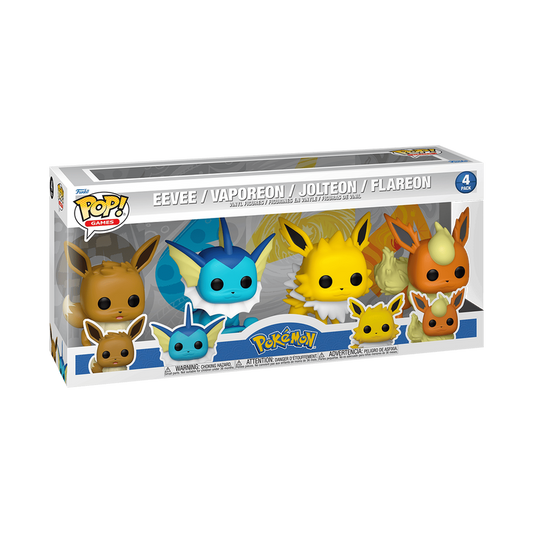 Preventa Eevee / Vaporeon / Jolteon / Flareon #4 Pack - Pokemon Funko Pop!