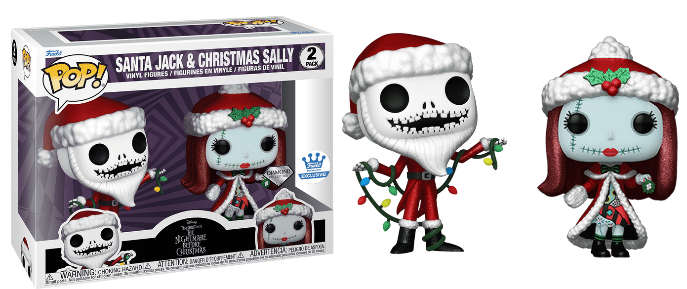 Santa Jack & Christmas Sally #2Pack - Disney's Nightmare Before Christmas Funko Pop!