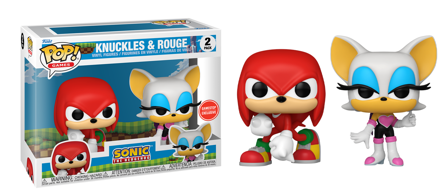 Preventa Knuckles & Rouge 2 Pack #2 - Sonic The Hedgehog Funko Pop!