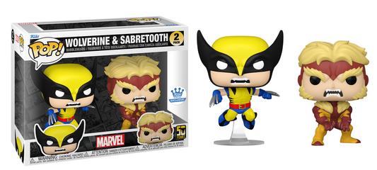 Wolverine & Sabretooth #2Pack - Marvel's X-Men Funko Pop!