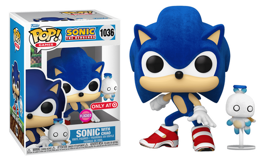 Preventa Sonic with Chao Flocked Target #1036 - Sonic The Hedgehog Funko Pop!