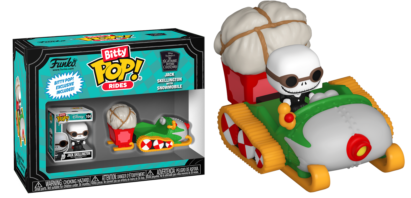 Bitty Pop Jack Skellington with Snowmobile - Bitty Pop Rides!