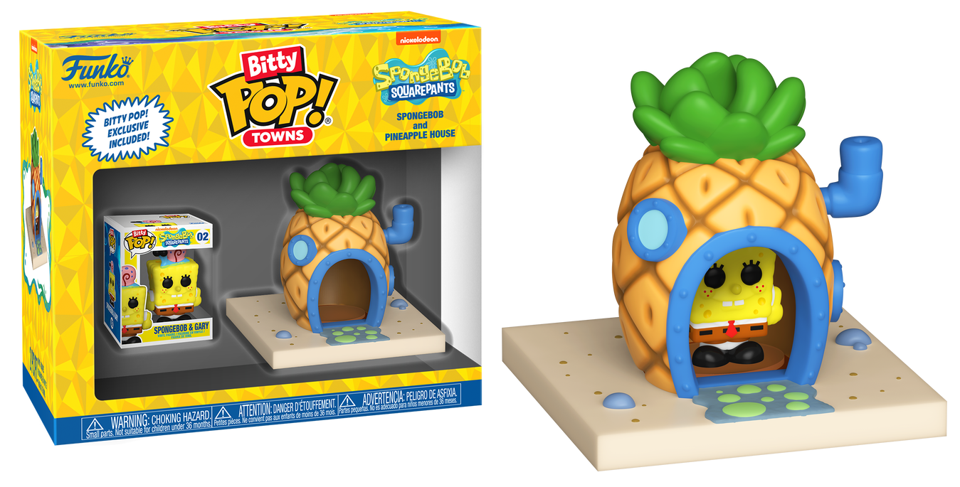 Preventa Bitty Pop Spongebob and Pineapple House (Bob Esponja y casa de Piña) - Bitty Pop Towns!