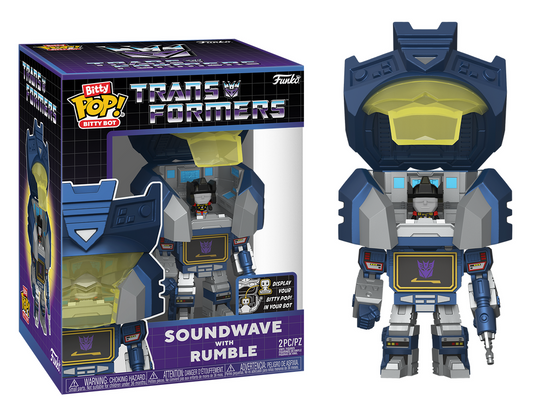 Preventa Soundwave with Rumble Bitty Pop - Transformers Bitty Bot!