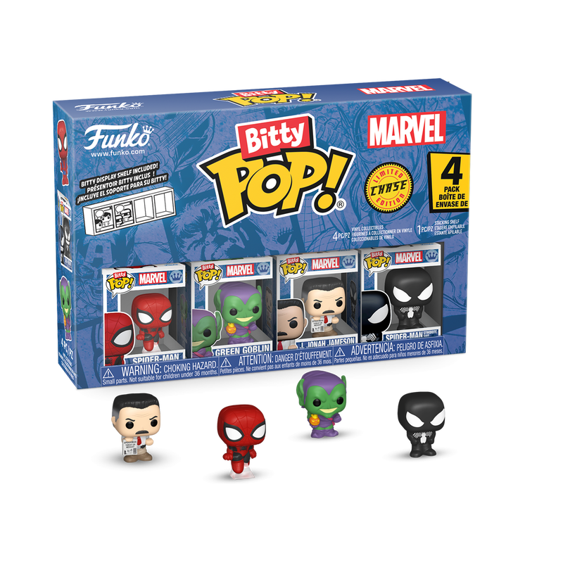 Por Encargo - Bitty Pop Marvel (Spider-Man, Green Goblin, J.Jonah Jameson, Spider-Man Symbiote Suit) - Marvel Bitty Pop!
