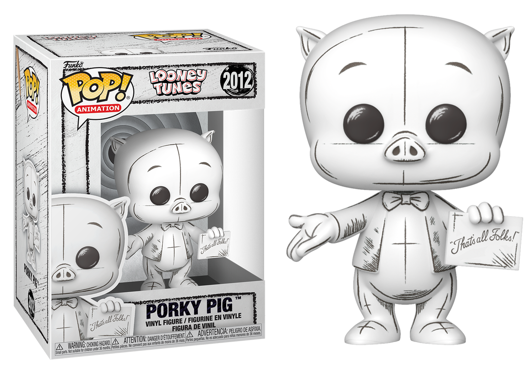 Preventa Porky Pig #2012 - Looney Tunes Sketched Funko Pop!