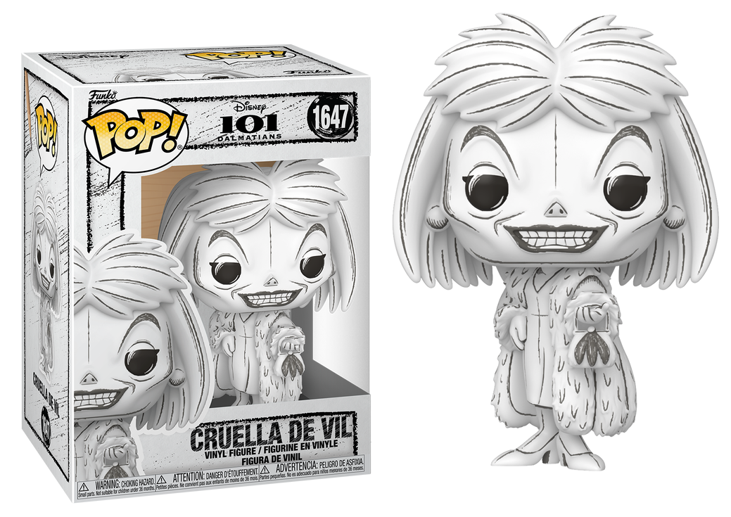 Preventa Cruella De Vil Sketched #1647 - Disney's 101 Dalmatians Funko Pop!