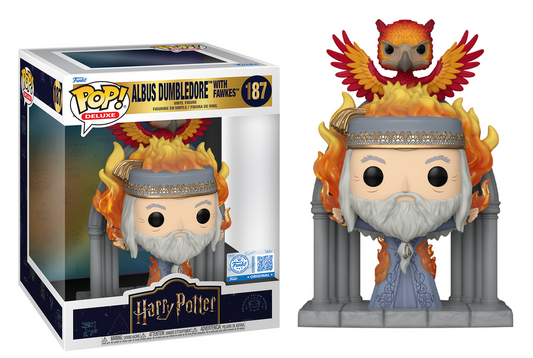 Preventa Rápida Albus Dumbledore with Fawkes Exclusive #187 - Harry Potter Funko Pop!