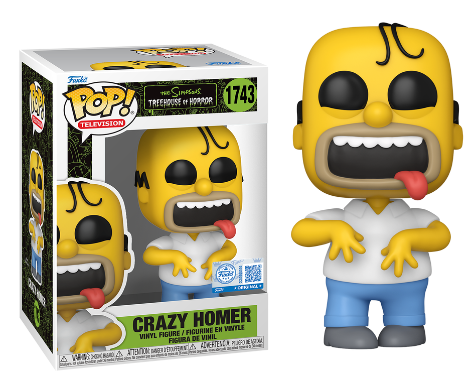 Preventa Crazy Homer (Homero) Exclusive #1743 - The Simpsons Treehouse of Horror Funko Pop!