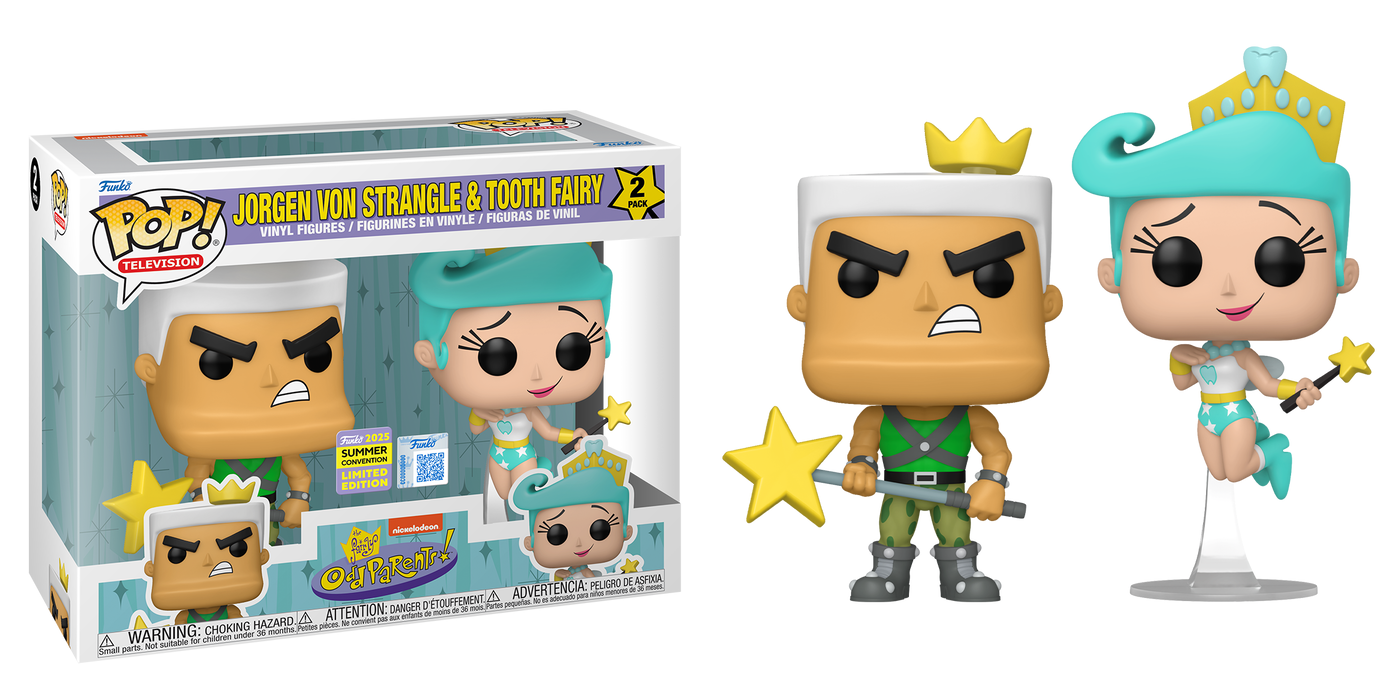 Preventa Rápida Jorgen Von Strangle & Tooth Fairy SDCC 2025 #2Pack - The Fairly Odd Parents! (Los Padrinos Magicos) Funko Pop!