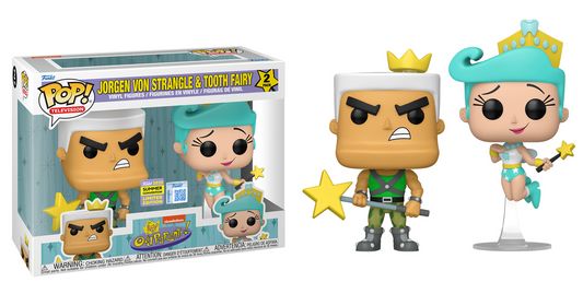 Preventa Rápida Jorgen Von Strangle & Tooth Fairy SDCC 2025 #2Pack - The Fairly Odd Parents! (Los Padrinos Magicos) Funko Pop!