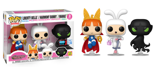 Preventa Powerpuff Girls (Glow) Liberty Belle / Harmony Bunny / Mange NYCC Exclusive #3Pack - The Powerpuff Girls Funko Pop!
