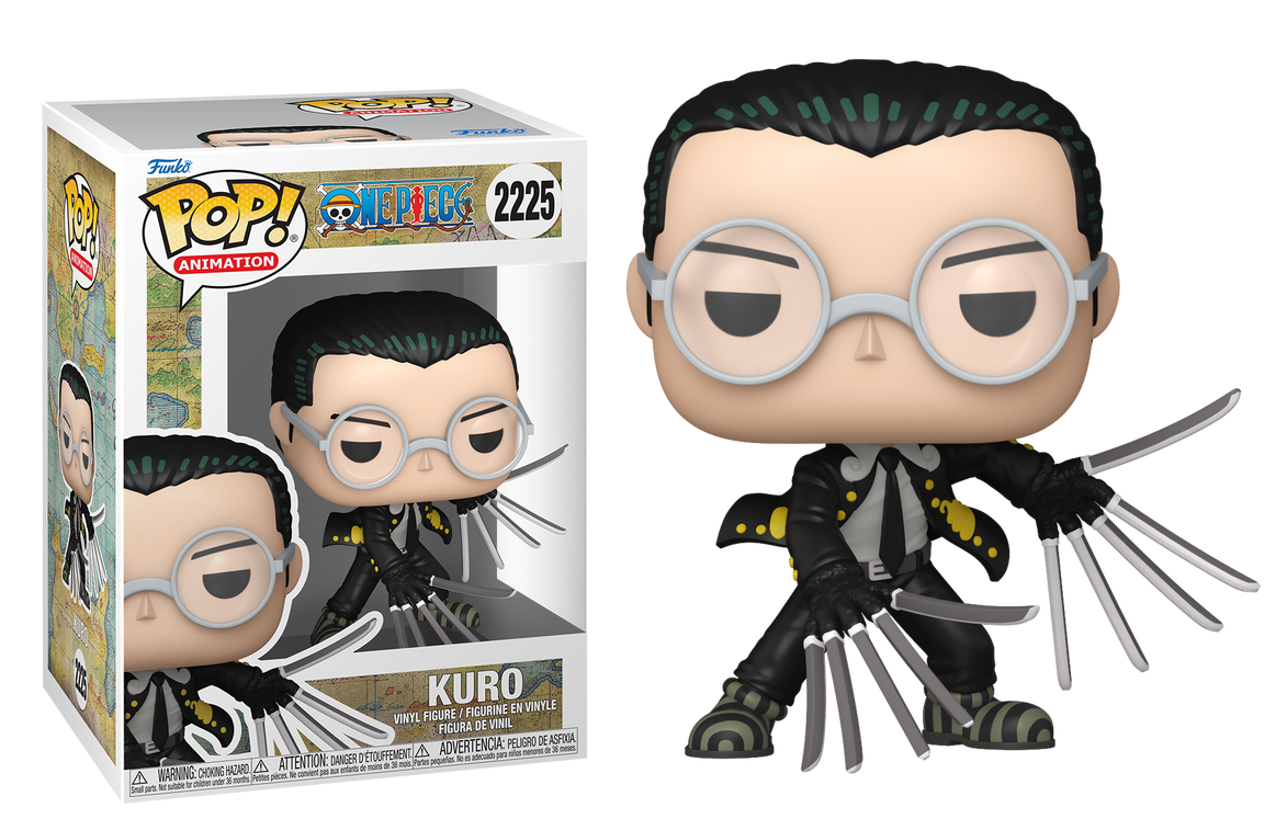 Kuro con Sticker Funko Shop #2225 - One Piece Funko Pop!