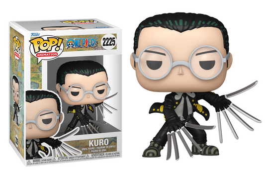Kuro con Sticker Funko Shop #2225 - One Piece Funko Pop!