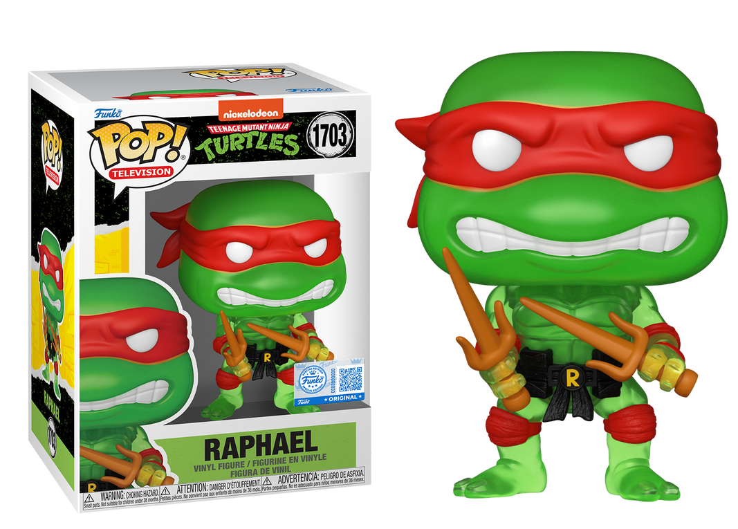 Preventa Rápida Raphael Translucent Green #1703 - TMNT (Las Tortugas Ninja) Funko Pop!