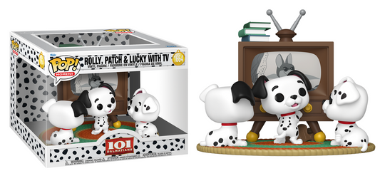 Preventa Rolly, Patch & Lucky with TV #1664 - Disney's 101 Dalmatians Funko Pop!