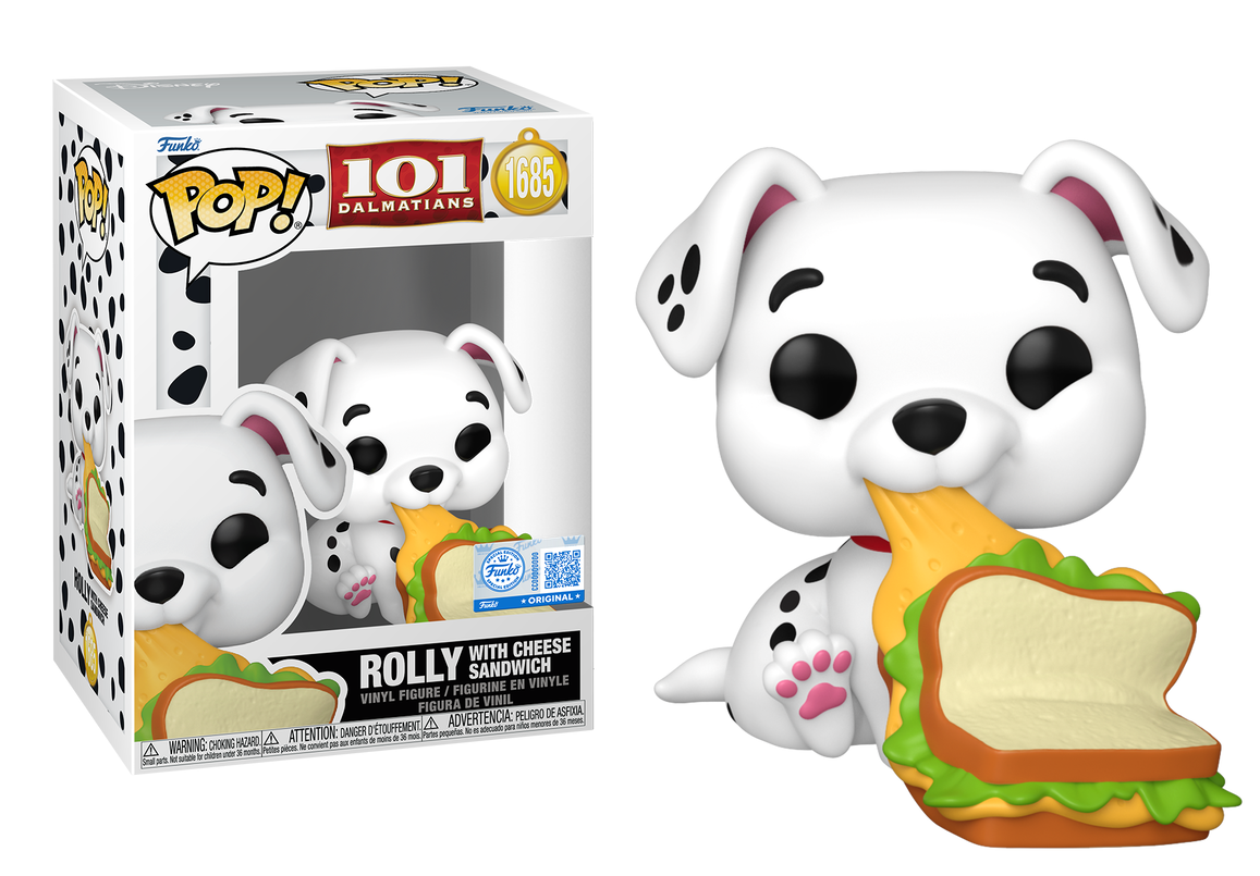 Preventa Rápida Rolly with Cheese Sandwich #1685 - Disney's 101 Dalmatians Funko Pop!