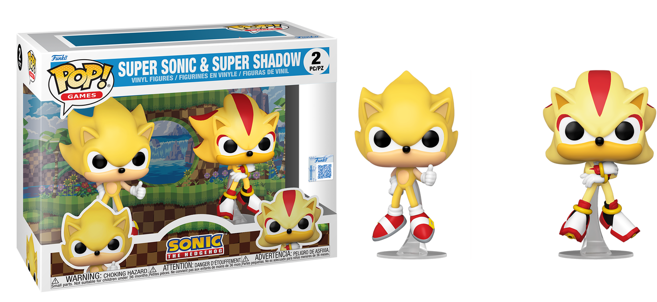 Preventa Rápida Super Sonic & Super Shadow #2Pack - Sonic The Hedgehog Funko Pop!