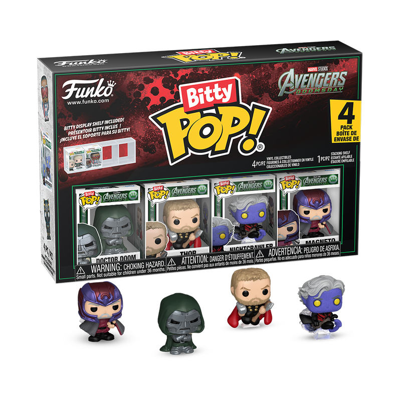 Preventa Bitty Pop Doctor Doom, Thor, Nightcrawler & Magneto - Marvel's Avengers Doomsday Bitty Pop!