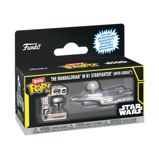 Preventa Bitty Pop The Mandalorian In N1 Starfighter (with Grogu) - Star Wars Bitty Pop!